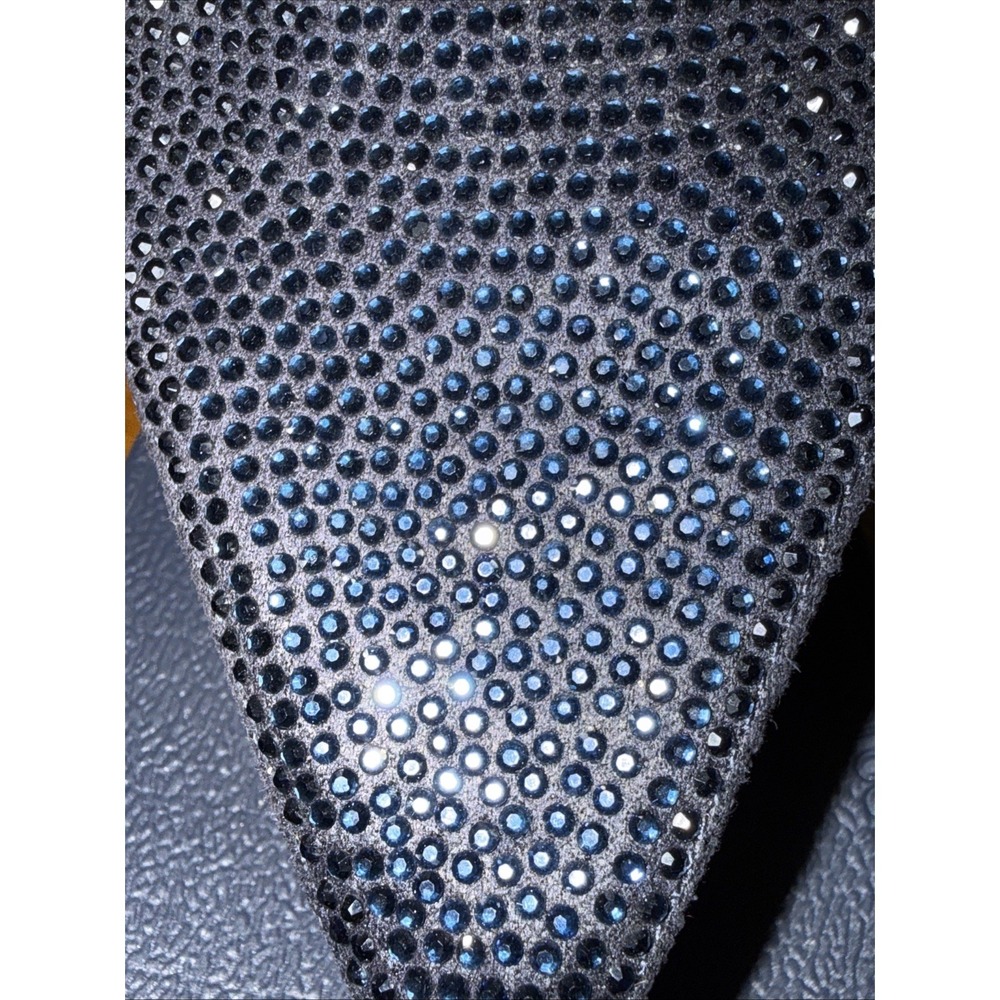 Fitflop Lottie Shimmer Crystals T82-399 Navy Blue Toe Post Thong Womens 7 - Picture 8 of 8